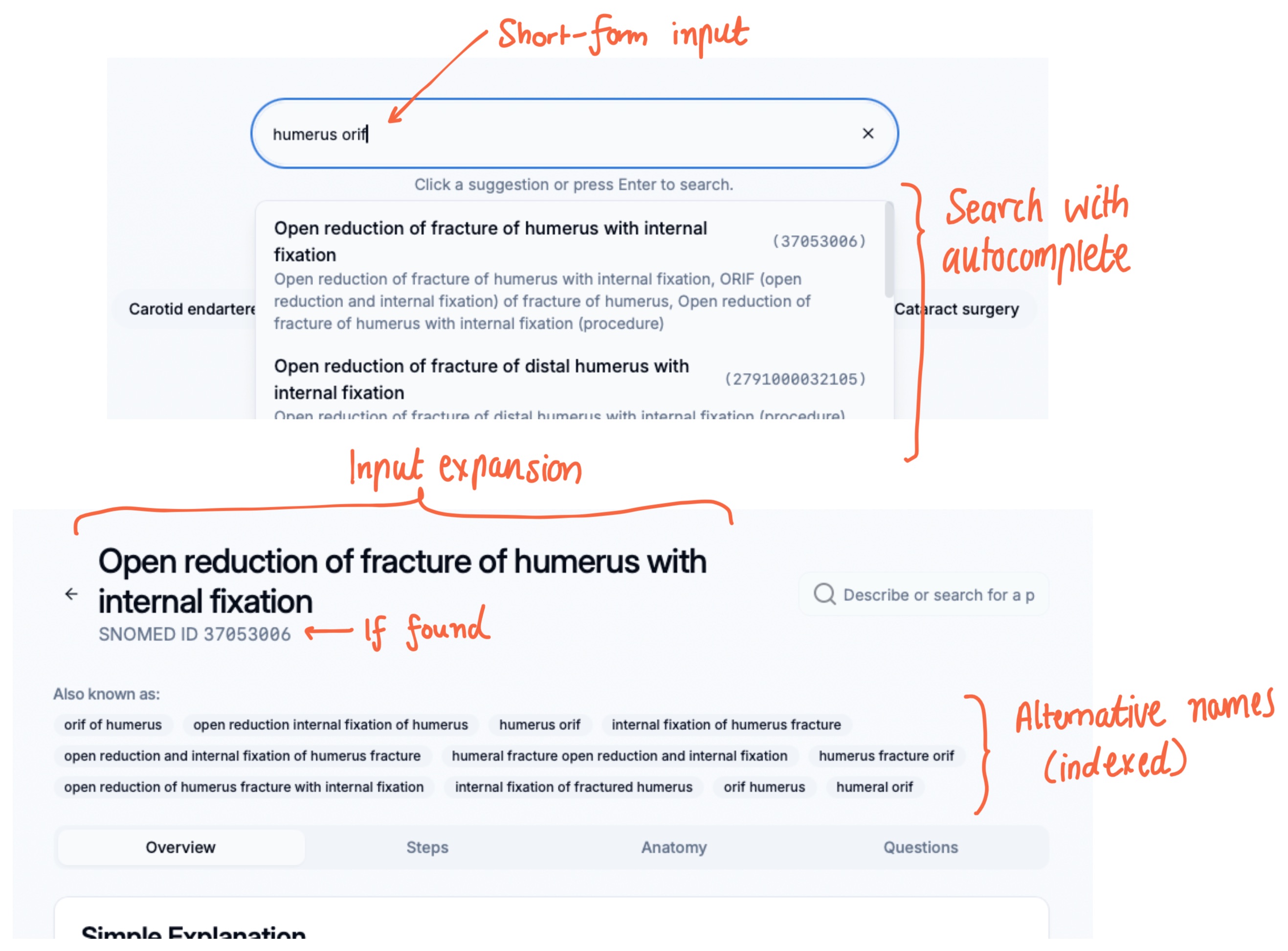 Annotated search flow for Scalpel.