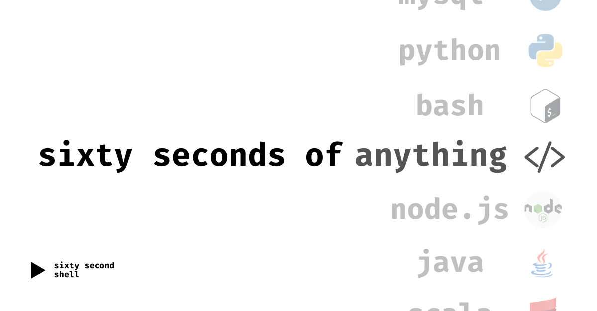 SixtySecondShell repository social preview.